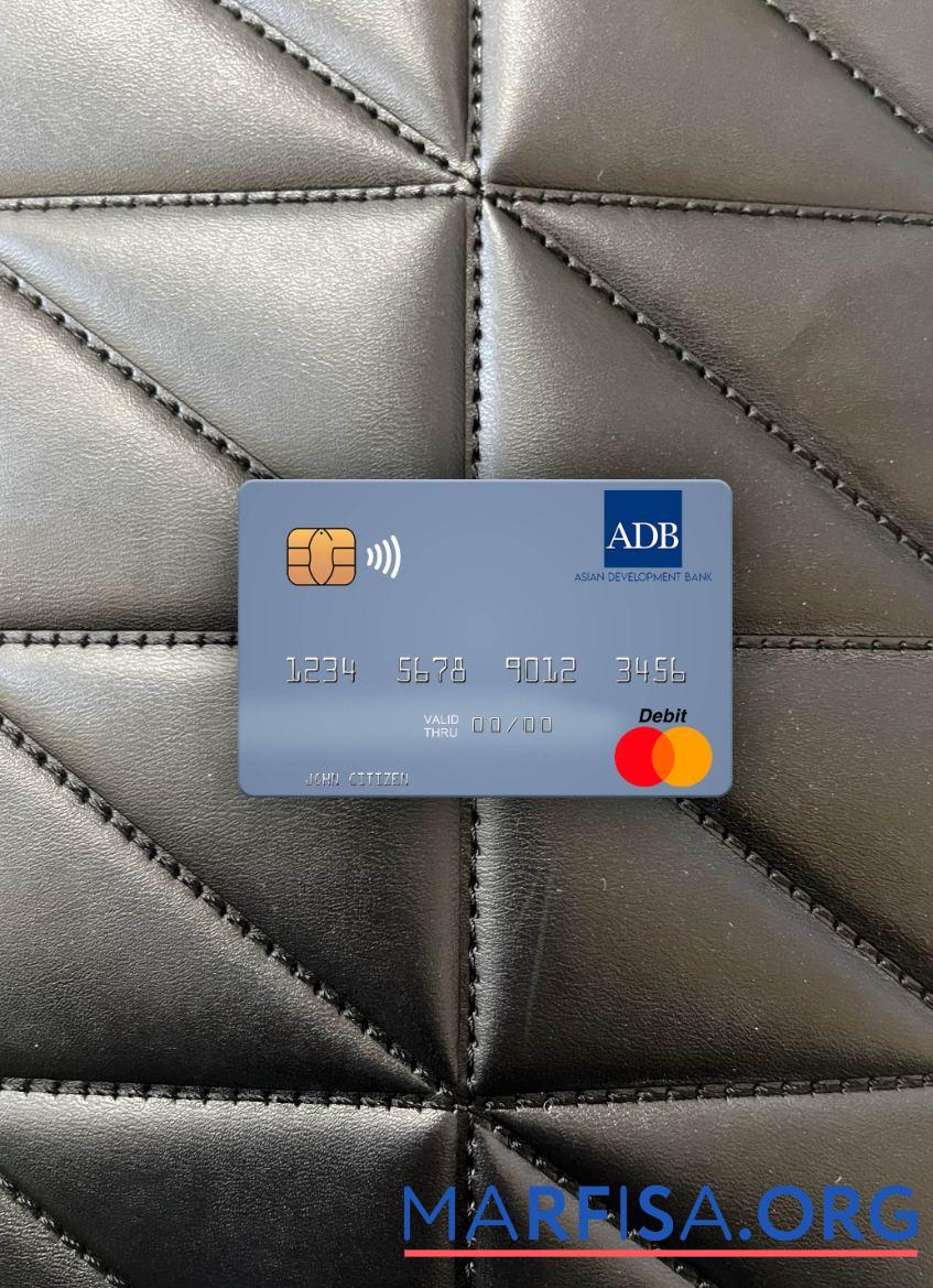 Realistic Solomon Islands ADB Bank mastercard photolook front example